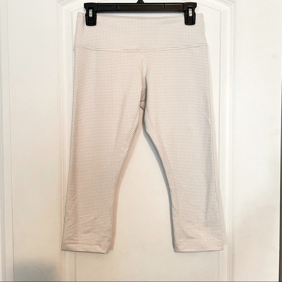 Lululemon Wunder Under Crop tan micro check Dune - Picture 2 of 8